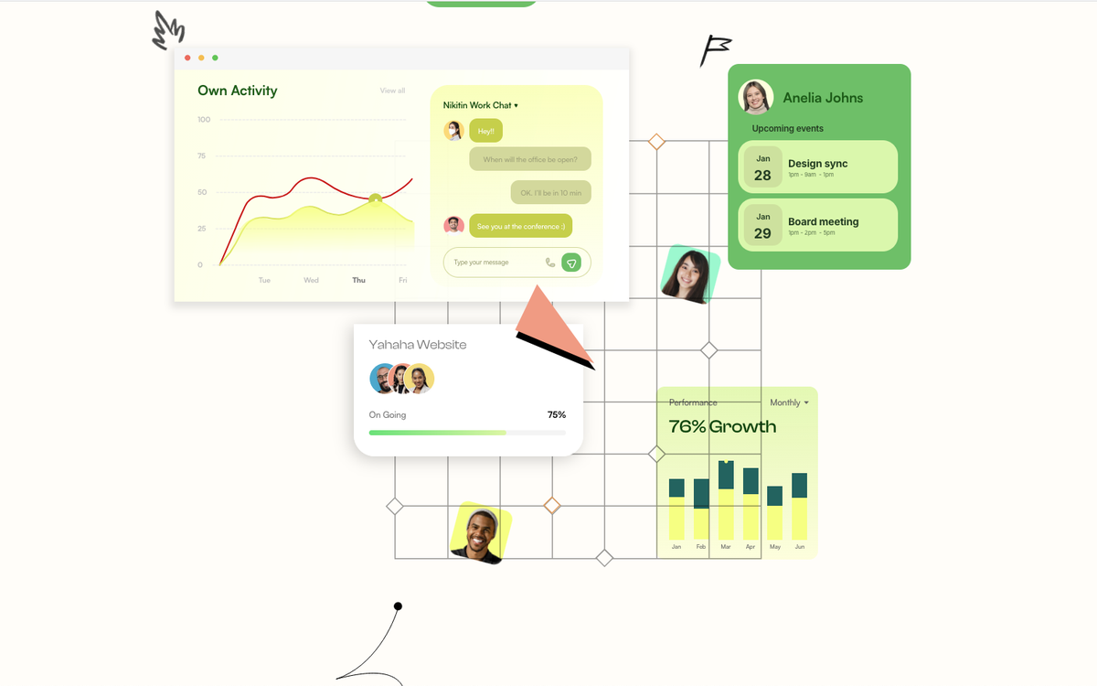 Aperçu visuel de la landing SaaS Taskly 2.0